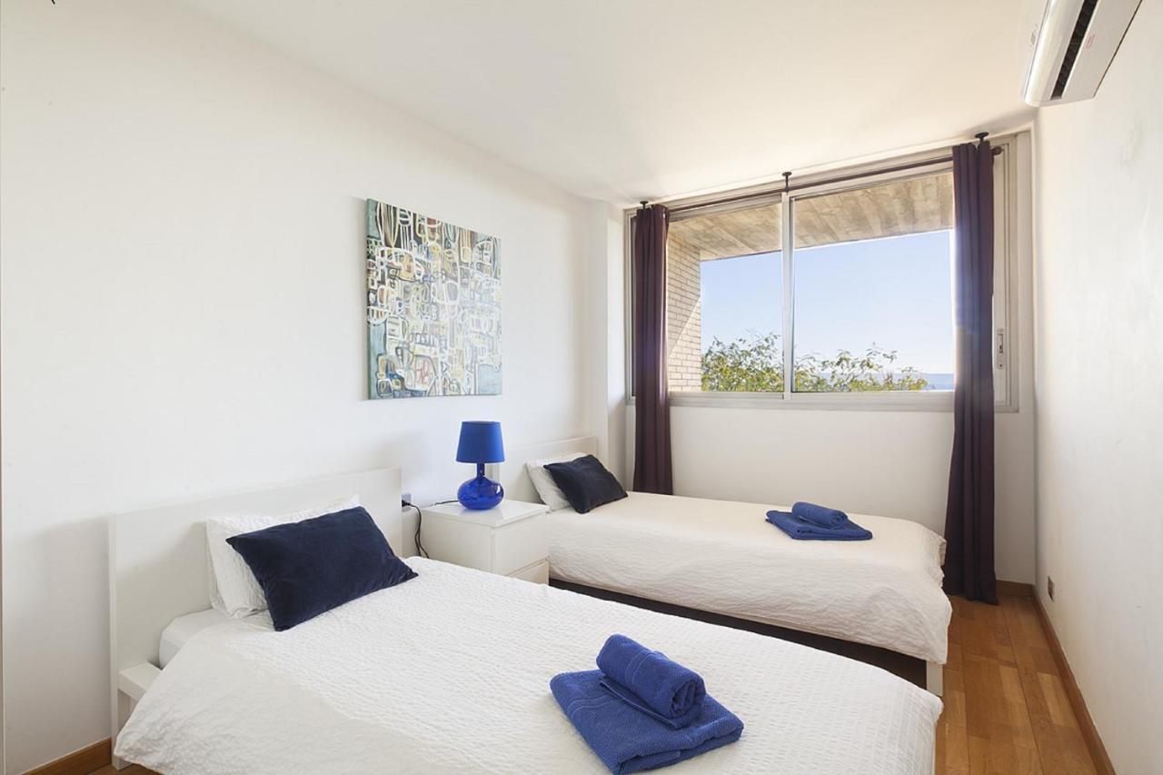Vila Olimpica Skyline Barcelona Kamer foto